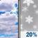 Saturday: Partly Sunny then Slight Chance Light Snow