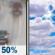 Columbus Day: Chance Light Rain then Mostly Cloudy